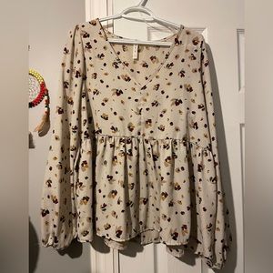 Women’s peplum top, never worn